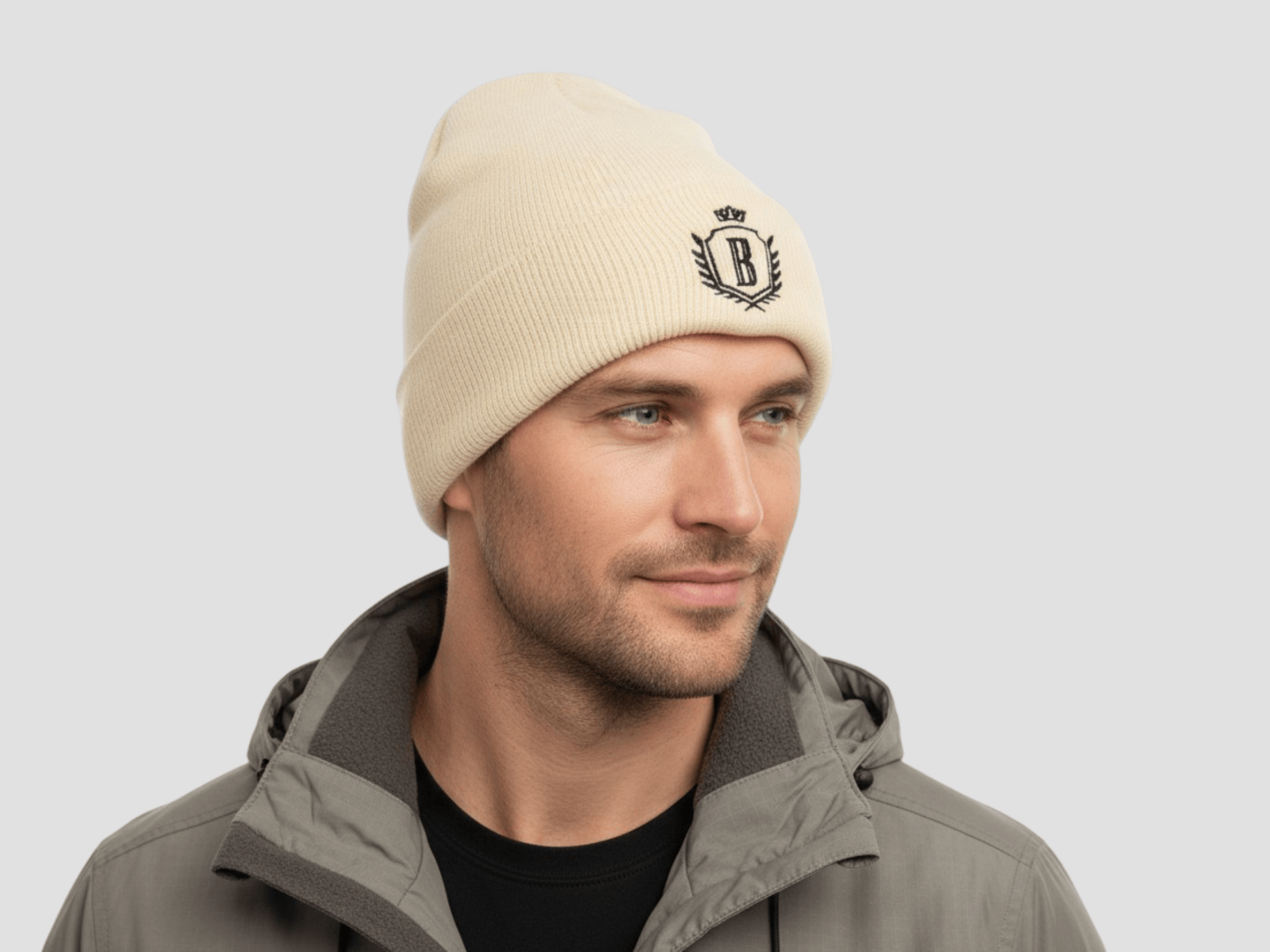 Beige muts
